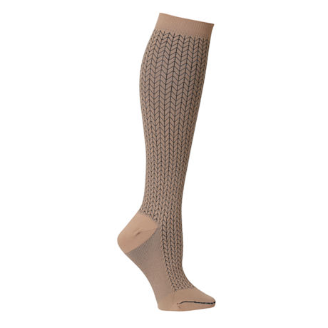 Support Plus® Unisex Moderate Compression Knee High Socks - Chevron