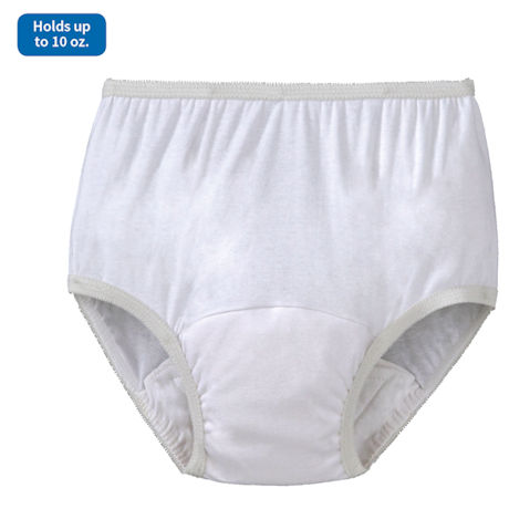 Women's Incontinence Panties, Single - White