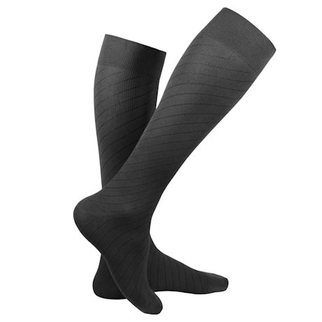 Truform® Travel Unisex Regular Calf Moderate Compression Knee High Socks