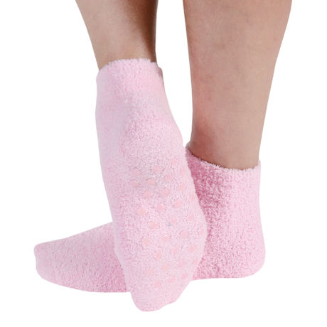 Women's Ankle Length Non-skid Cozy Gripper Socks - 5 Pack