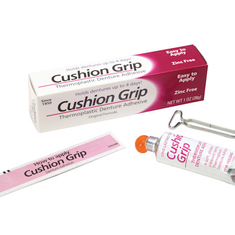 Cushion Grip Thermoplastic Denture Adhesive - 3 Pack