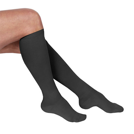 Support Plus® Women's Microfiber Wide Calf Moderate Compression Knee High Socks