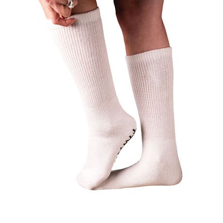 Unisex Diabetic Crew Length Non-Skid Socks