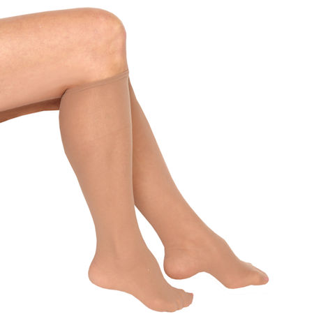 Women's XX Wide Calf Knee High Stockings - 4 Pairs