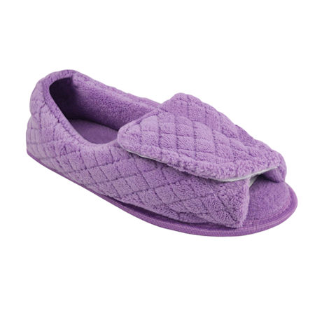 Muk Luks Micro Chenille Adjustable Slippers - Lavender