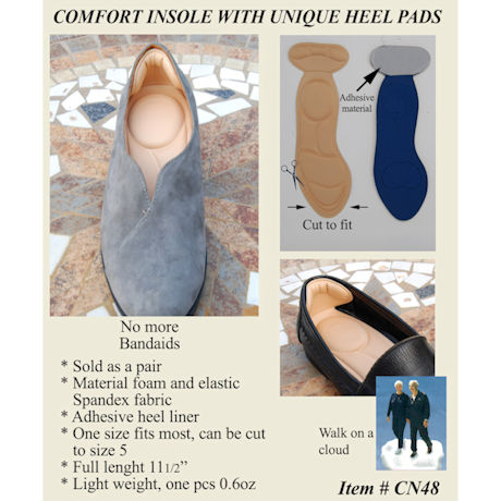 Comfort Insoles with Heel Pad