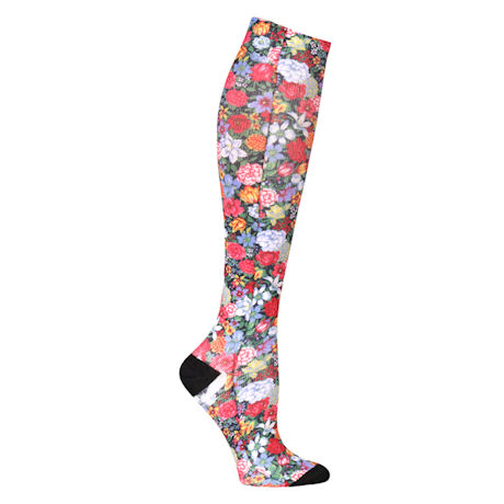 Celeste Stein Women's Regular Calf and Wide Calf Mild Compression Knee High Socks