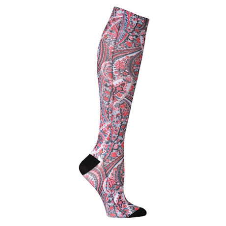 Celeste Stein Women's Regular Calf and Wide Calf Mild Compression Knee High Socks