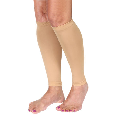 Women's Moderate Compression Knee High Calf Sleeves, Available in Black, Beige, White