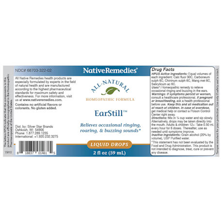EarStill™ Homeopathic Inner Ear Formula
