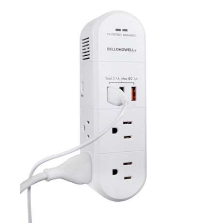 Bell & Howell Swivel Power Outlet with Surge Protection