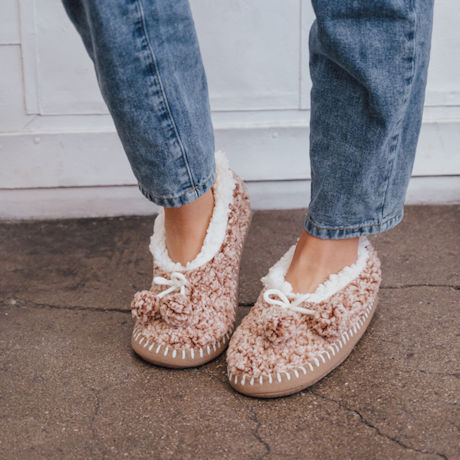 Frosted Sherpa Ballerina Slipper - Brown