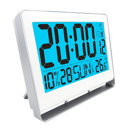 Atomic LCD Alarm Clock with 2 Inch Numbers