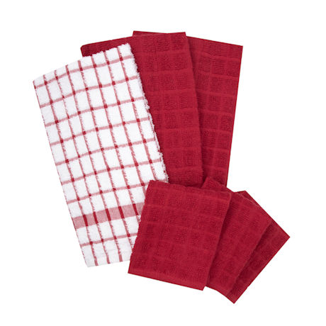 Terry Kitchen Towel and Dishcloth Set - 6 Piece