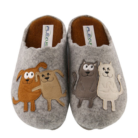 Petlove Felt Cats and Dogs Slippers