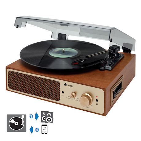 Turntable with Cassette Player