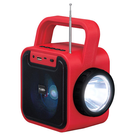 Portable Emergency Flashlight, Radio, Charger, Speaker