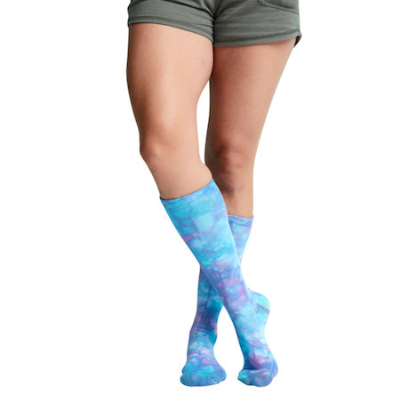 Kickstart Women's Moderate Compression Knee High Pattern Socks - 1 Pair