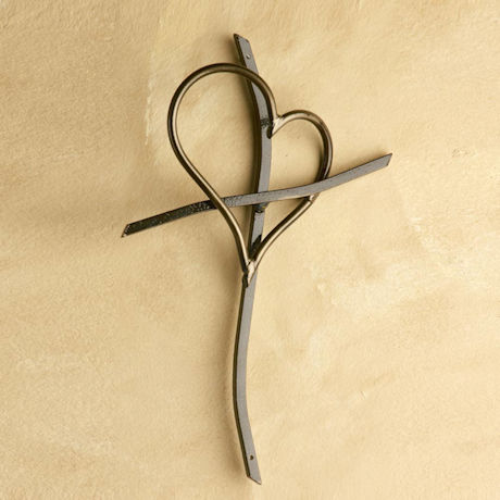 Promise Cross with Heart Metal Wall Art by Patrick Neuwirth
