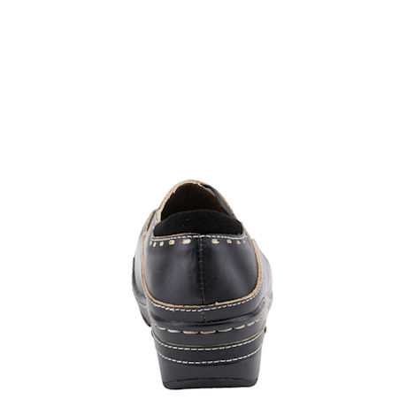 Closed-Back Leather Clog