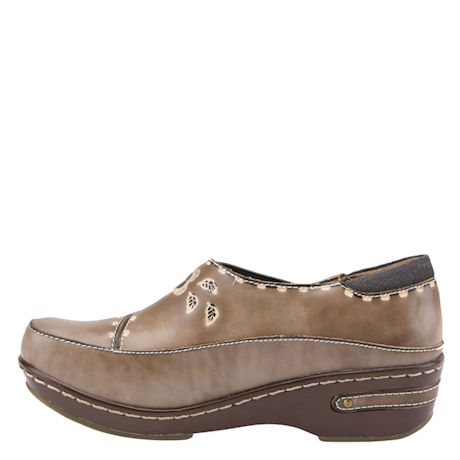 Closed-Back Leather Clog