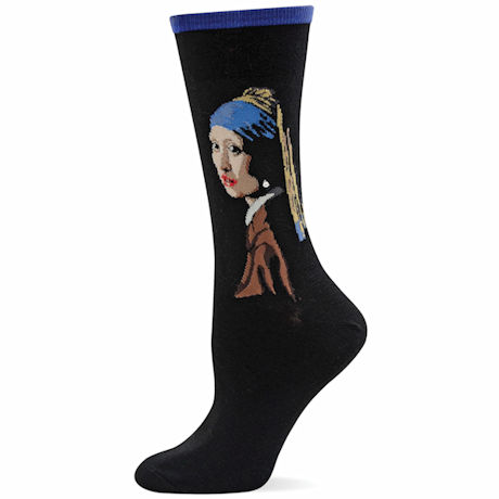 Colorful Fine Art Socks - Girl With The Pearl