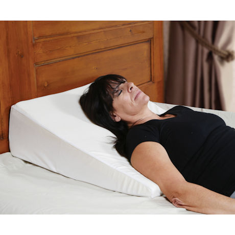 Support Plus Bed Wedge Pillow - Memory Foam Cushion & Cover - Small - 8' High