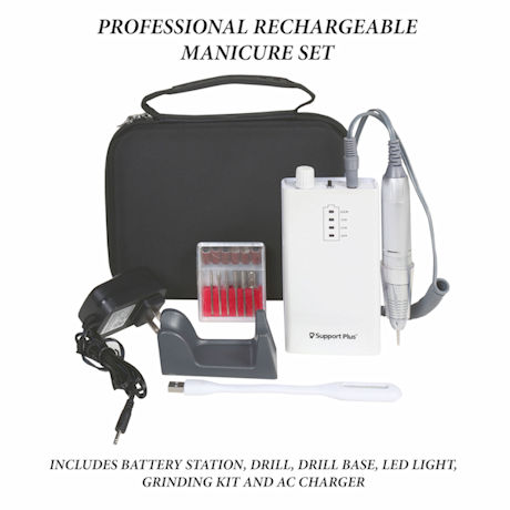 Support Plus® Portable Recharageable Electric Manicure/Pedicure Set
