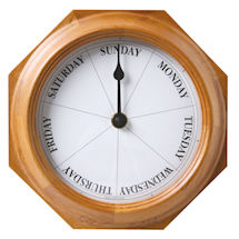 DayClocks Clock in Mahogany or Oak - Keep Track Of Days Not Time