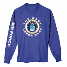 Alternate Image 1 for The Best Never Rest Military Long Sleeve T-Shirts or Sweatshirts