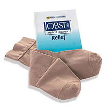 Jobst® Relief Women's Opaque Closed Toe Firm Compression Knee High Stockings