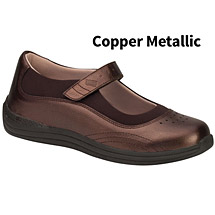 Alternate Image 1 for Drew®Rose Copper Metallic Mary Jane