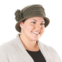 Alternate Image 3 for 100% Wool Packable Cloche Hat