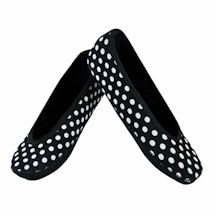 Alternate image Nufoot Women's Ballet Flat Non Slip Slippers - Black and White Dots