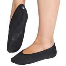 Alternate image for Nufoot Women's Ballet Flat Non Slip Slippers - Black