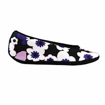 Alternate image for Nufoot Women's Ballet Flat Non Slip Slippers - Purple Floral