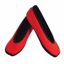 Nufoot Women's Ballet Flat Non Slip Slippers - Red
