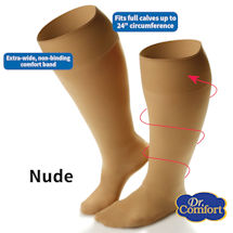 Alternate image Dr Comfort&reg; Wide Calf Moderate Support Knee High Stockings - Women's Extra Roomy