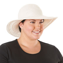 Alternate image UPF 50+ Packable Wide Brim Crochet Sun Hat