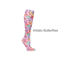 Alternate Image 1 for Celeste Stein® Women's Printed Closed Toe Mild Compression Knee High Stockings