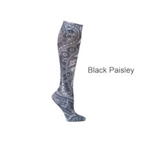 Alternate Image 2 for Celeste Stein® Women's Printed Closed Toe Wide Calf Moderate Compression Knee High Stockings