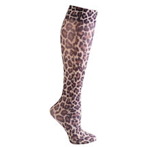 Celeste Stein Women's Printed Moderate Compression Knee High Stockings - Leopard