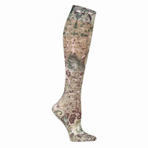 Alternate Image 7 for Celeste Stein® Women's Printed Closed Toe Compression Knee High Stockings