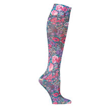 Alternate image for Celeste Stein Women's Printed Closed Toe Wide Calf Mild Compression Knee High Stockings