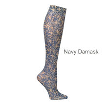 Alternate Image 9 for Celeste Stein Women's Printed Closed Toe Wide Calf Mild Compression Knee High Stockings