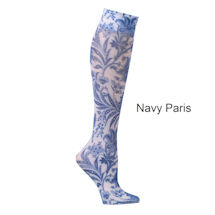 Alternate Image 10 for Celeste Stein® Women's Printed Closed Toe Wide Calf Moderate Compression Knee High Stockings
