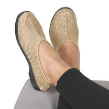 Spring Step Tender Stretch Knit Slip On Shoes - Gold