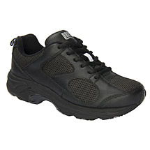 Drew® Flash II Women's Walking Shoes - Black Leather/Black Mesh