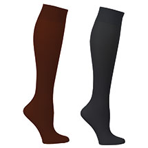 Alternate image Celeste Stein Women's Opaque Closed Toe Wide Calf Firm Compression Trouser Socks - 2 Pack
