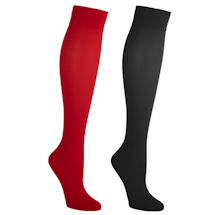 Alternate Image 13 for Celeste Stein® Opaque Closed Toe Wide Calf Moderate Compression Trouser Socks - 2 Pack